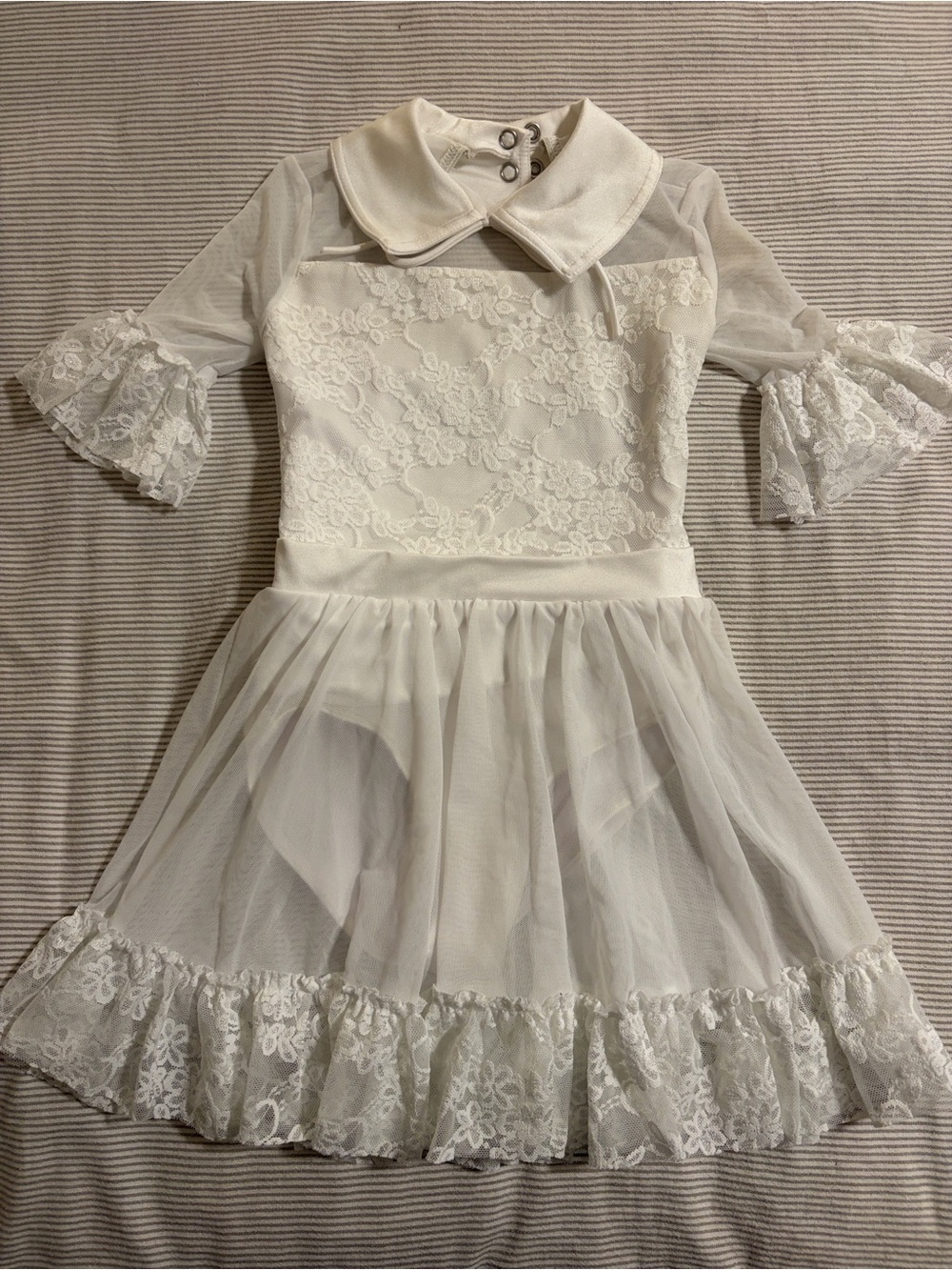 Weissman "Every Breath You Take" White Lace Dance Costume - Size SC (Small)